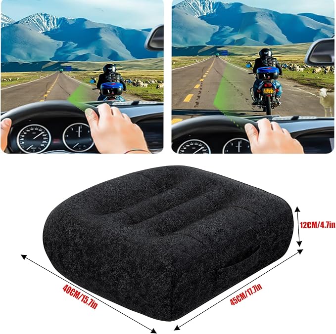 adult short driver car seat booster/booster seat for adults/thick Office Chair Booster Seat,for Short People Effectively Increase Field of View Lower Back Fatigue Relief,for Cars,Office,Home（black）