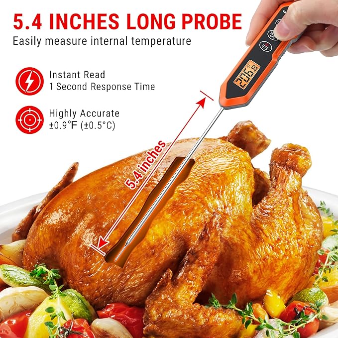 TempPro TP15H Waterproof Instant Read Meat Thermometer