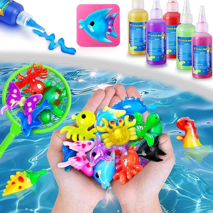 Kacwsoay Magic Water Elf Toy Kit for Kids - Water Pets with 12 Colors - DIY Squishies Maker Crafts Birthday Gifts for Boys and Girls