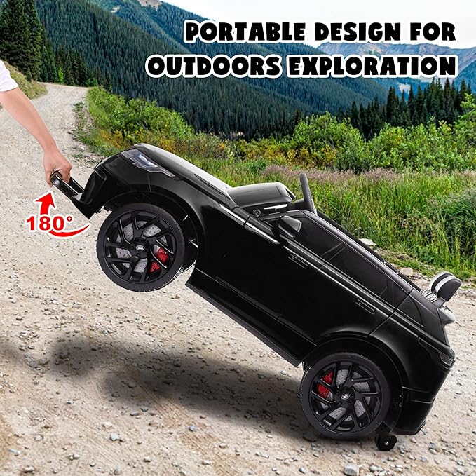 TOBBI 12V Ride On Car,Licensed Land Rover VELAR Electric Vehicle Toy for Kid & Toddler,Battery Powered Electric Truck with Parental Remote Control,Music,Spring Suspension
