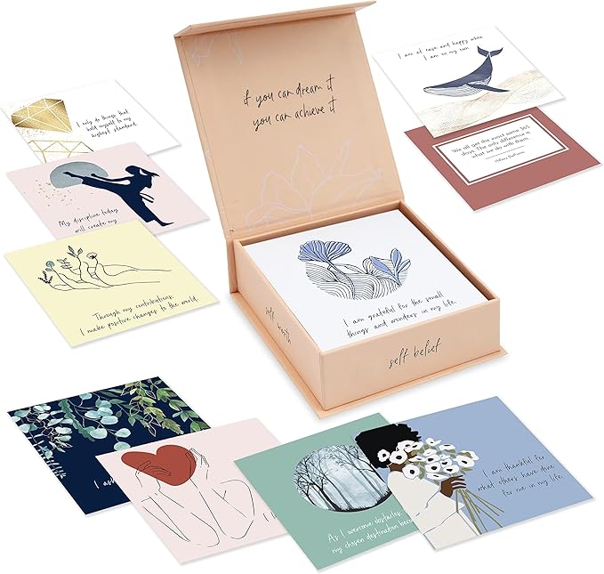 RYVE 52 Positive Affirmation Cards for Women – Mindfulness Prompts with Inspirational Quotes for Daily Motivation & Meditation – Inspirational and Daily Affirmations Cards, Inspirational Gifts