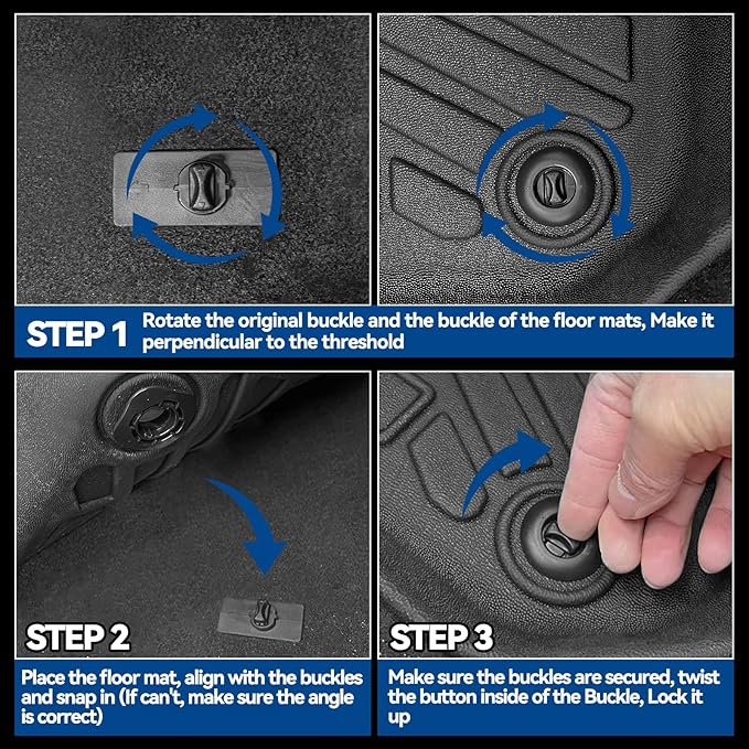 Custom Fit Floor Mats for 2013-2024 Toyota 4Runner 5 Seats, All Weather TPE Floor Liners with Trunk Mat & Backrest Protectors & Door Sill Guard, Odorless Full Set Interior Accessories