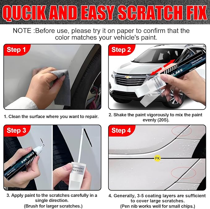 Car Touch Up Paint(Cacti Green(GVR/WA125J)) for Chevrolet, Car Paint Scratch Repair Kit, Quick & Easy Solution to Repair, 2 in 1 Scratch Remover Pen with Color-Matched