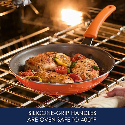 Rachael Ray Cook + Create Nonstick Cookware Frying Pan/Skillet, Fry Pan