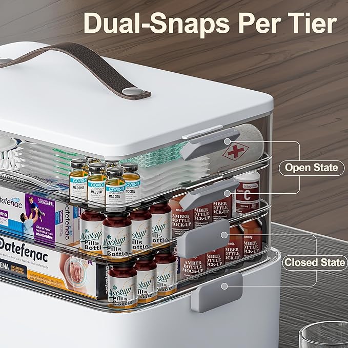 CTIME 4-Tier XL Medicine Organizer