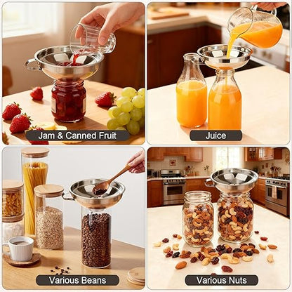 Canning Funnel with Strainer, Wide Mouth Canning Funnels