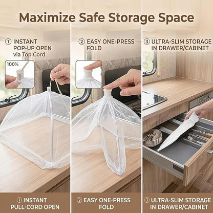 4-Pack Food Cover Mesh Food Tent