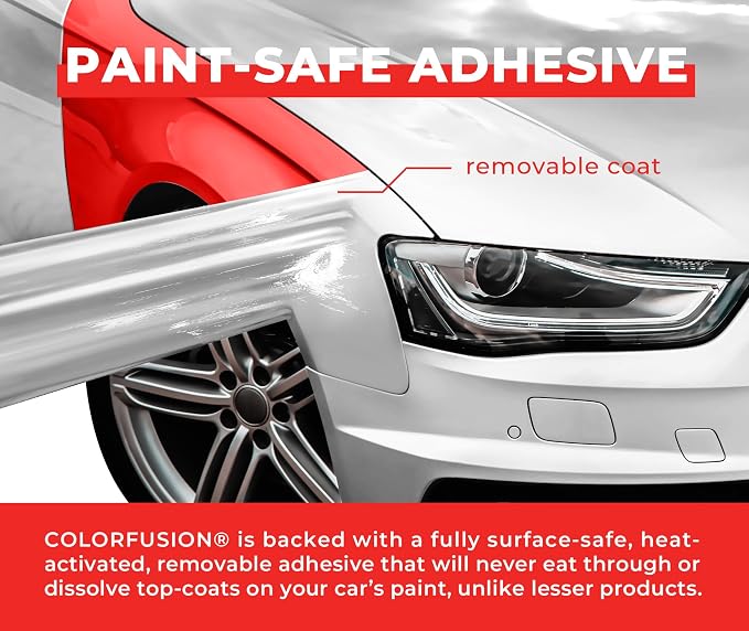 ColorFusion PPF by VViViD, Gloss Polar White Dry Apply PPF Vinyl Car Wrap Roll 60ft x 5ft