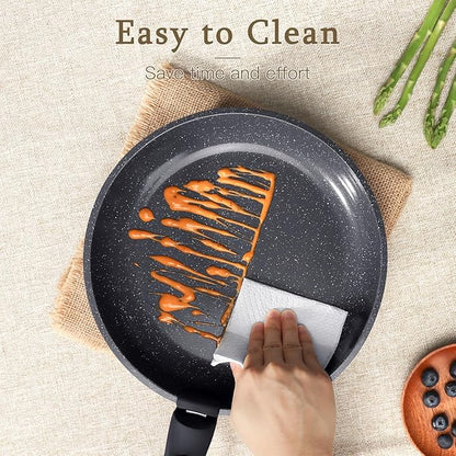 GiPP Ceramic Pots and Pans Set Non Stick, Nonstick Detachable Handle Cookware Sets, Healthy Non Toxic PFAS PFOA & PTFE Free, Dishwasher ＆Oven Safe, Induction Kitchen Pot and Pan, 8 Piece Grey