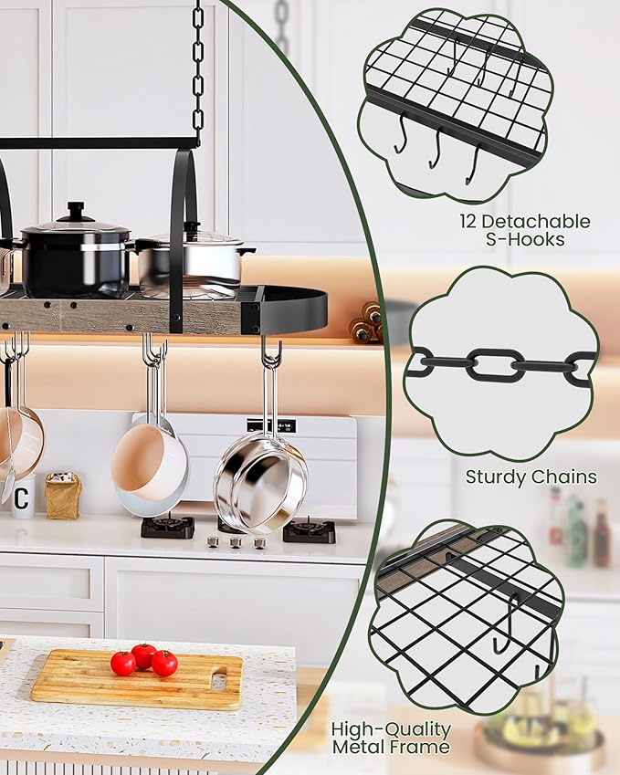 CHOEZON Hanging Pot Rack, Pot Hanger