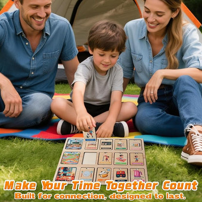 Wooden Peg Puzzle for Toddlers, Educational Peg Puzzles Montessori Toys, Scene Matching Preschool Education Learning Puzzle Toys for Gifts for 2 3 Years Boys Girls