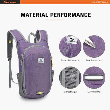SKYSPER Small Daypack 10L Hiking Backpack Packable Lightweight Travel Day Pack for Women Men
