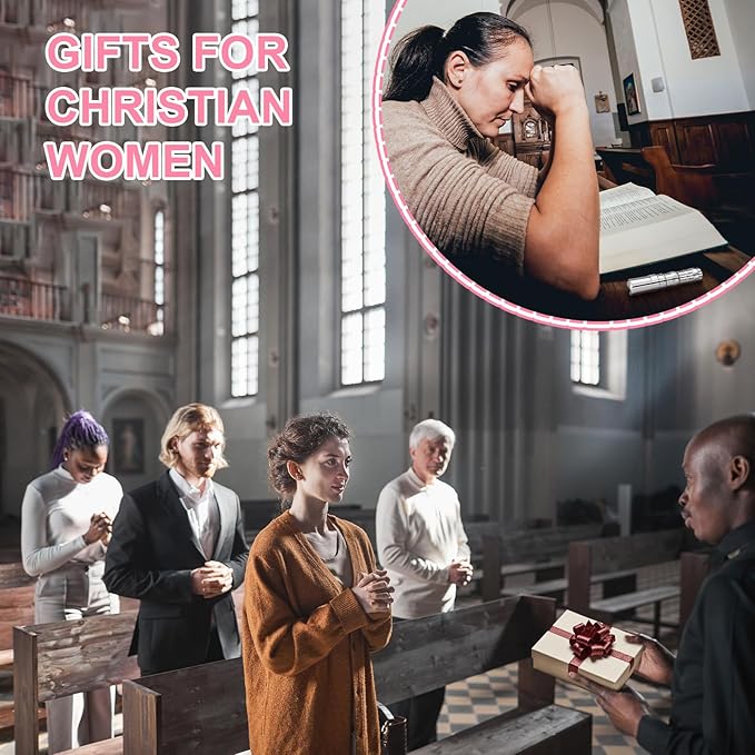 12 Sets Christian Gifts for Women Bulk Woman of Faith Gift Scripture Flashlight Keychains with Bible Verse Card for Women