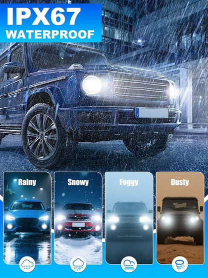 rimthin H11 Bulbs, H11/H8/H9 Fog Lights Bulb, 32,000LM 800% Bright with Cooling Fan, 6000K Cool White, Plug and Play, Pack of 2