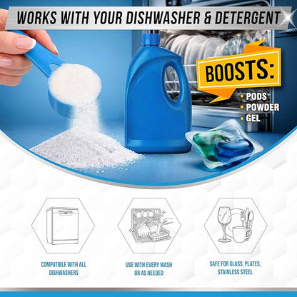 ACTIVE Dishwasher Detergent Booster and K-Cup Compatible Cleaning Pods - Includes 32oz Dish Detergent Booster and 12pk Keurig Compatible Cleaning Pods