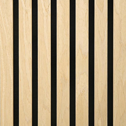 HOMCOM 4 Pack 3D Acoustic Panels, Wood Slat Wall Paneling