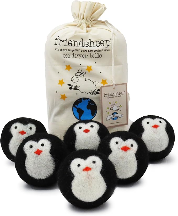 Friendsheep Wool Dryer Balls, Organic Reusable Fabric Softener Alternative