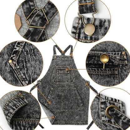 Jeanerlor - Denim Apron with Pockets