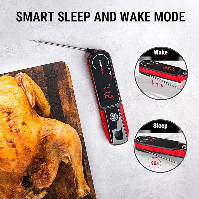 TempPro Lightning 1-Sec Instant Read Meat Thermometer, Kitchen Food Thermometer