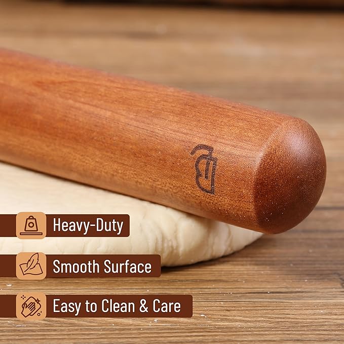 BAMBOO LAND- French Rolling Pin Set, Natural Wood Rolling Pins