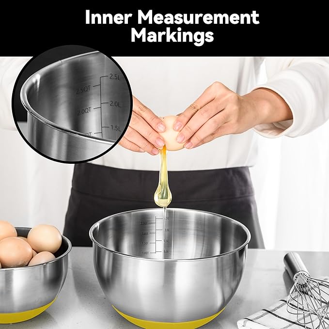KITEISCAT Stainless Steel Mixing Bowls