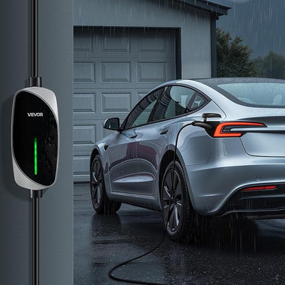 VEVOR Level 1/2 Tesla Charger, 16 Amp, Portable Electric Car EV Charger