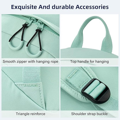 Carry On Travel Backpack For Men Women, 13 Inch Small Mini Work Bag Personal Item Backpacks, Camping Back Pack Lightweight Hiking Daypack For Office Nurse Commuter (Cyan)