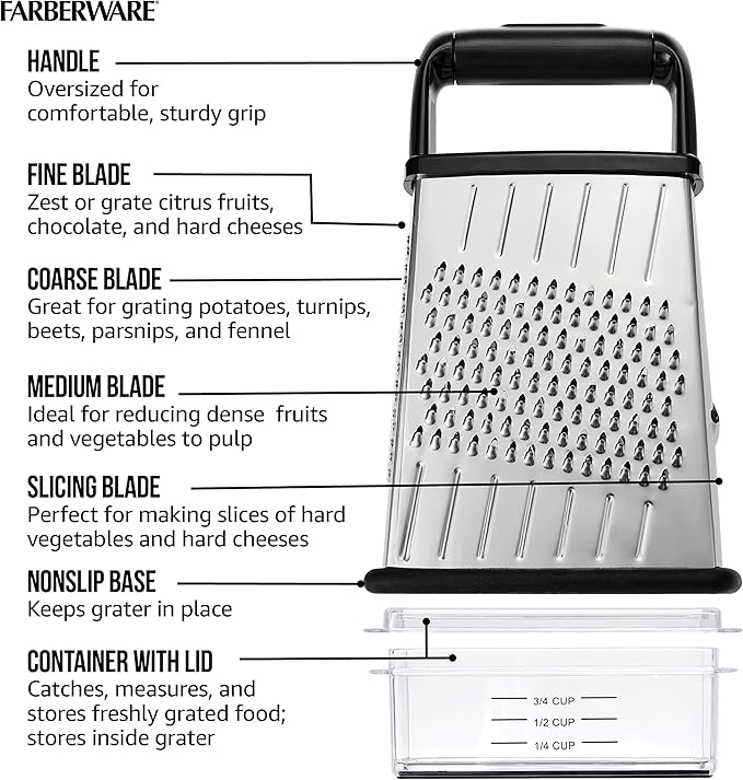 Farberware Professional 4-Sided Slim Stainless Steel Heavy Duty Kitchen Box