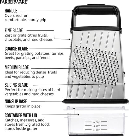Farberware Professional 4-Sided Slim Stainless Steel Heavy Duty Kitchen Box