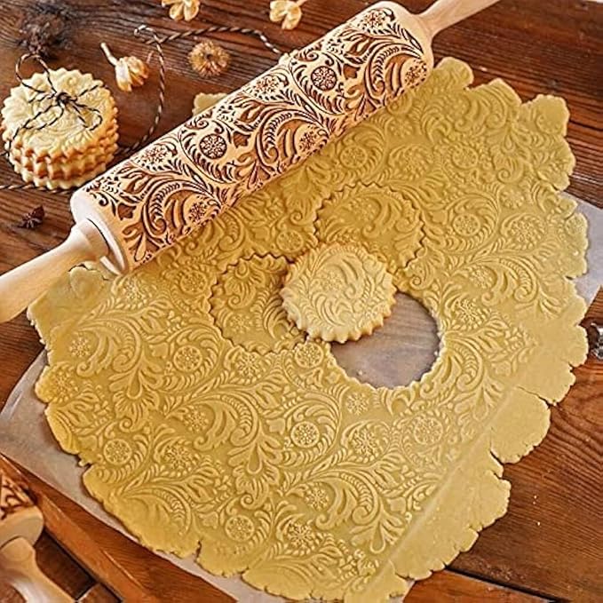 Embossed Wooden Rolling Pin, Embossing Rolling Pin