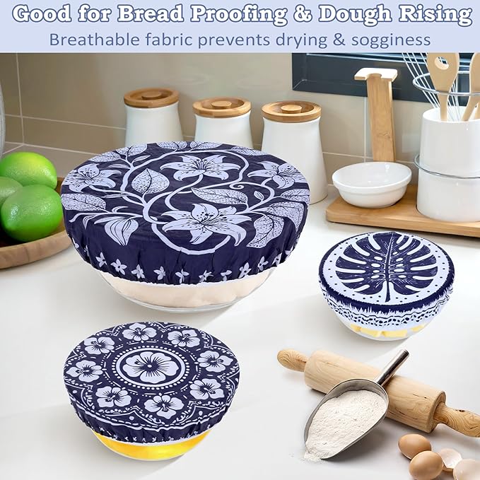 5-Size Reusable Beeswax Bowl Covers