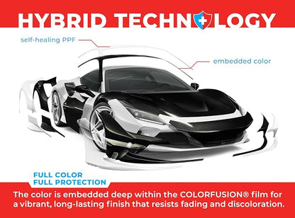 ColorFusion PPF by VViViD, Gloss Metallic Black Dry Apply PPF Vinyl Car Wrap Roll 60ft x 5ft
