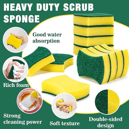 MAQIHAN 18PCS Heavy Duty Scrub Sponge