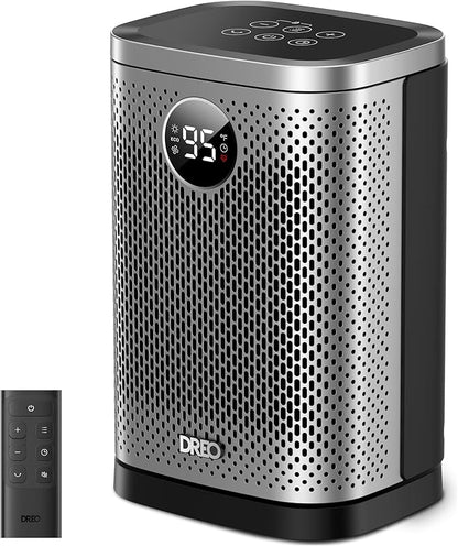 DREO Space Heater for Indoor, Portable Heater, 1500W Compact Ceramic Convection
