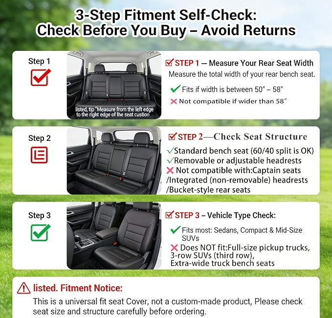 Car Seat Covers Full Set,3D Contoured with Lumbar Support Nappa Leather Automotive Seat Covers for Cars SUV Truck Sedan,Universal Anti-Slip Driver Seat Cover with Backrest Style2 Dark Green