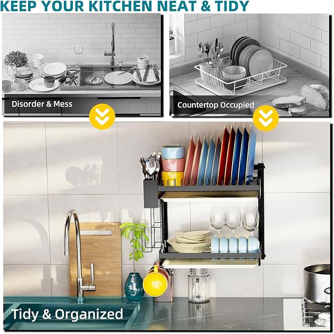 Hanging Wall Mounted Dish Drying Rack