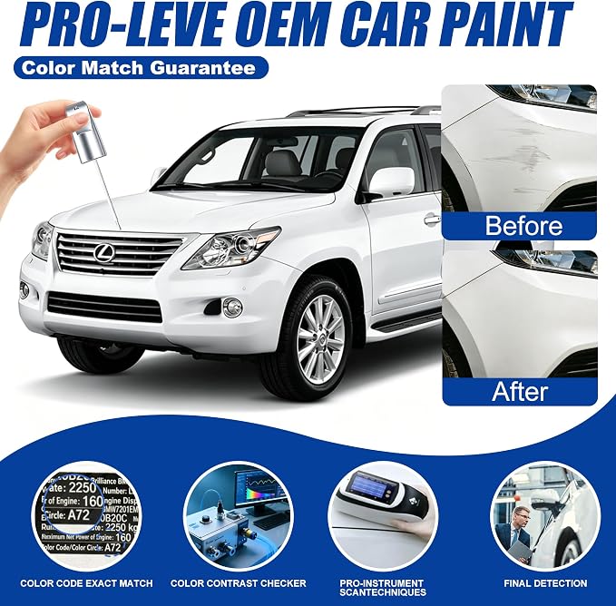 Cement Gray(1H5) Touch Up Paint Compatible with Toyota, All in One Car Scratch Repair Kit with Primer Putty & Clear Coat, Complete Sanding Tools Set for Scratches Chips Nicks