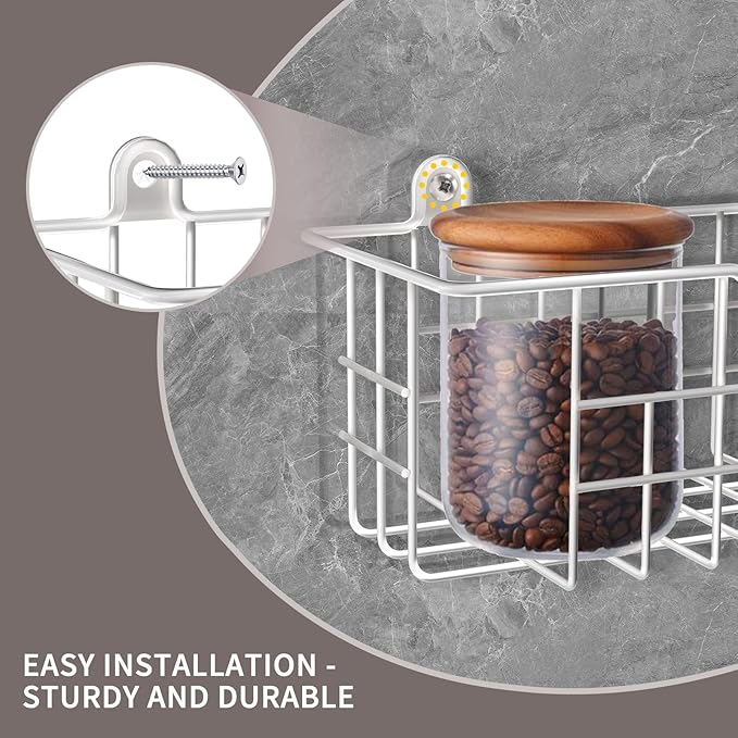 Spice Rack Wall Mount, Spice Holder Shelf Saving Space