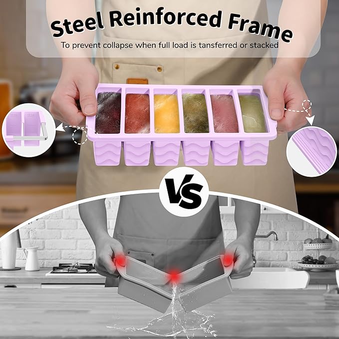 2-Pack Silicone Freezer Trays