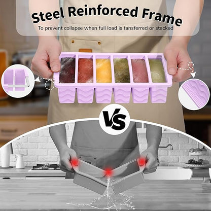 2-Pack Silicone Freezer Trays