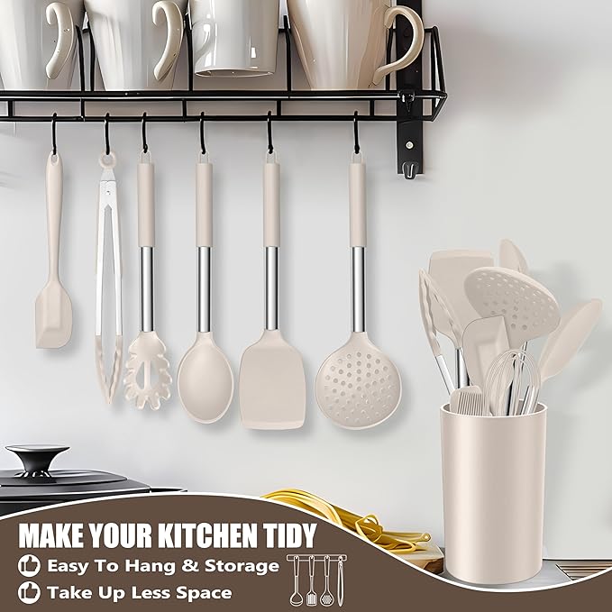 E-far 14 Pieces Silicone Cooking Utensils Set, Kitchen Utensils Set