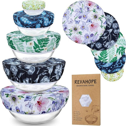 5-Size Reusable Beeswax Bowl Covers