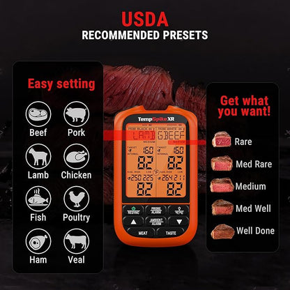TempPro TempSpike 2000FT Wireless Meat Thermometer Digital