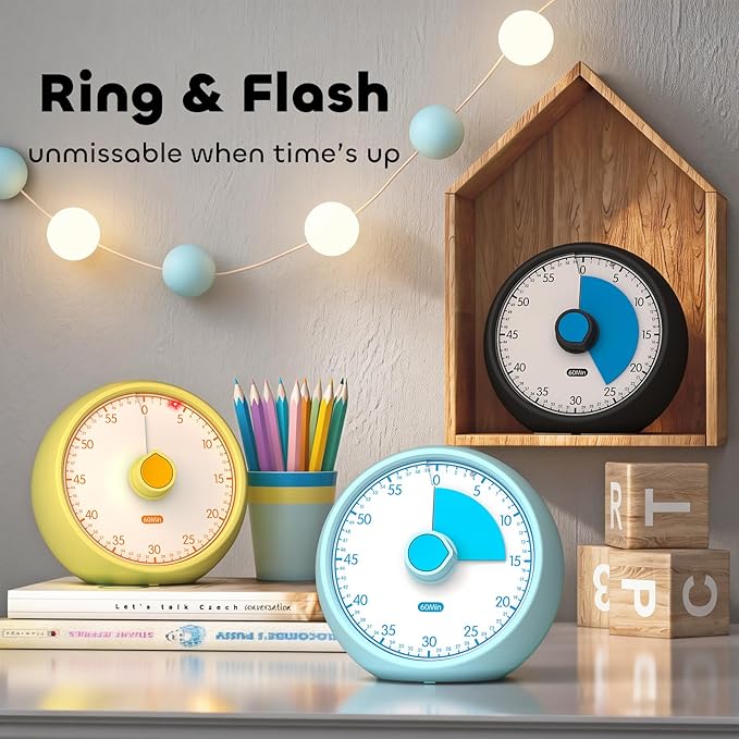 Visual Timer for Kids 60-Minute Countdown Timer