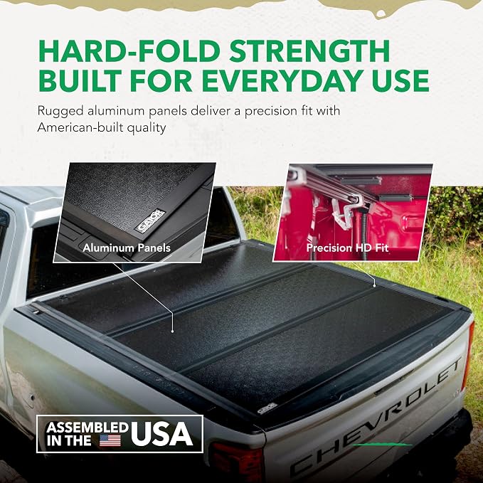 Gator EFX Hard Tri-Fold Truck Bed Tonneau Cover - Heavy-Duty Truck Bed Protection - Durable Aluminum Panels - Hard Folding Tonneau Cover - 2019-2026 Dodge Ram 1500 - 5'7" Bed