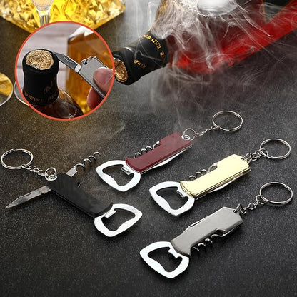 Ziliny 24 Pcs Bottle Opener Keychain Bulk Wine Bottle Beer Opener Keychain