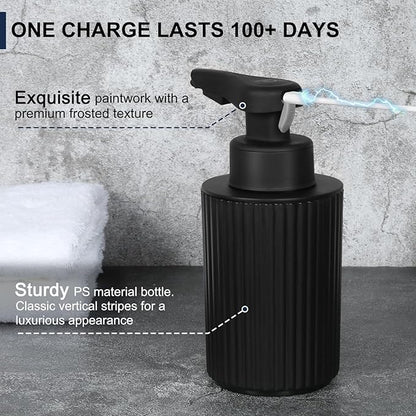 Automatic Soap Dispenser Foaming Touchless: 9oz Black Plastic