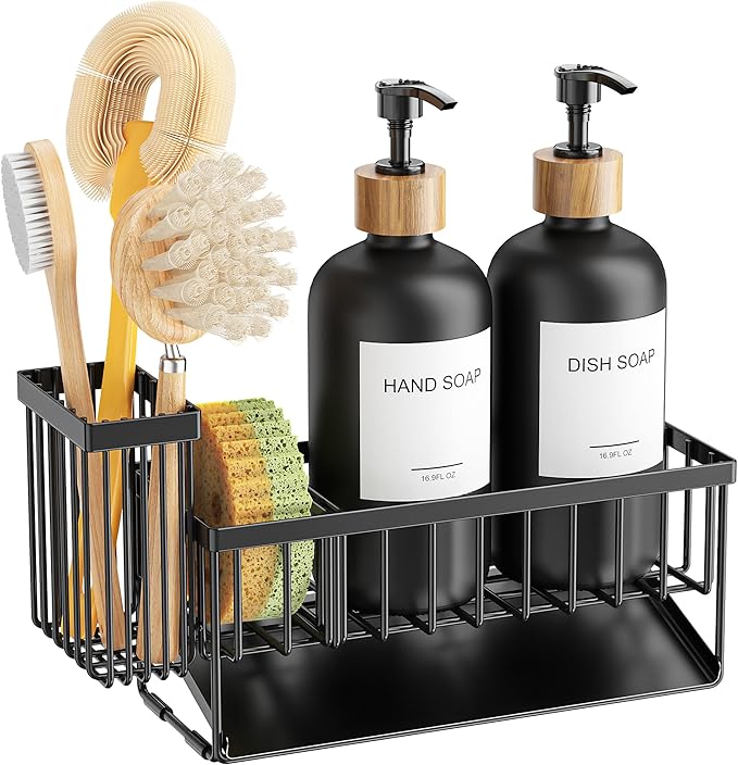 Cisily Kitchen Dish Soap Dispenser Set