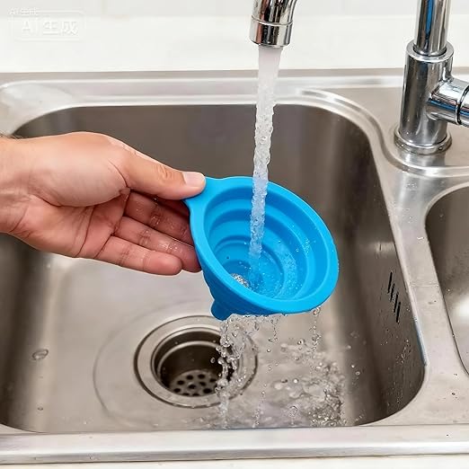 6 Pcs Funnels for Kitchen Use Filling Bottles, Silicone Funnel Small and Large