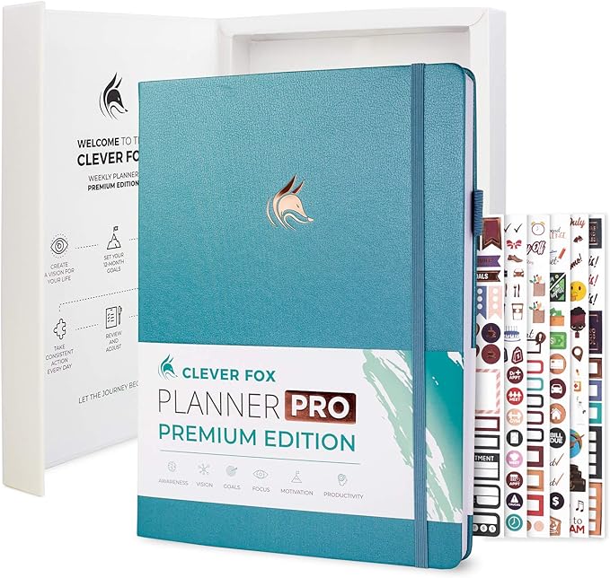 Clever Fox Planner Pro Premium – Luxurious Weekly & Monthly Planner